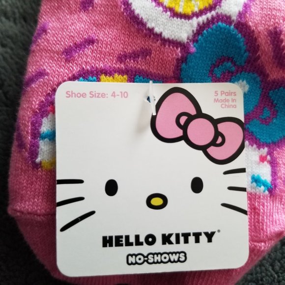 Hello Kitty 5 pack no show socks - Picture 8 of 9